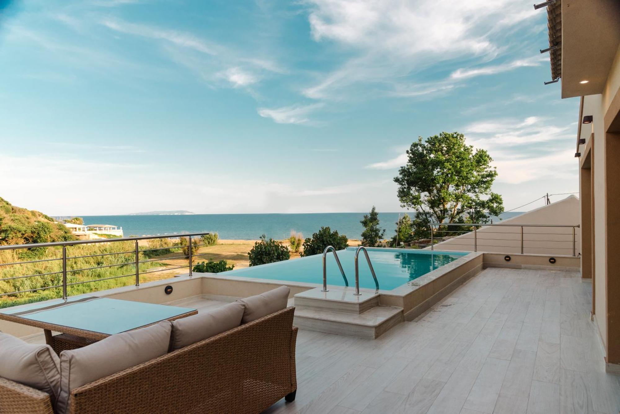 Villa Vasillis-Heated Swimming Pool With Infinity View Βιταλάδες Εξωτερικό φωτογραφία