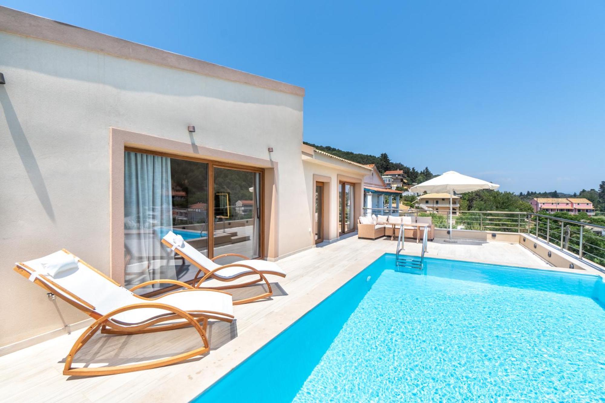 Villa Vasillis-Heated Swimming Pool With Infinity View Βιταλάδες Εξωτερικό φωτογραφία